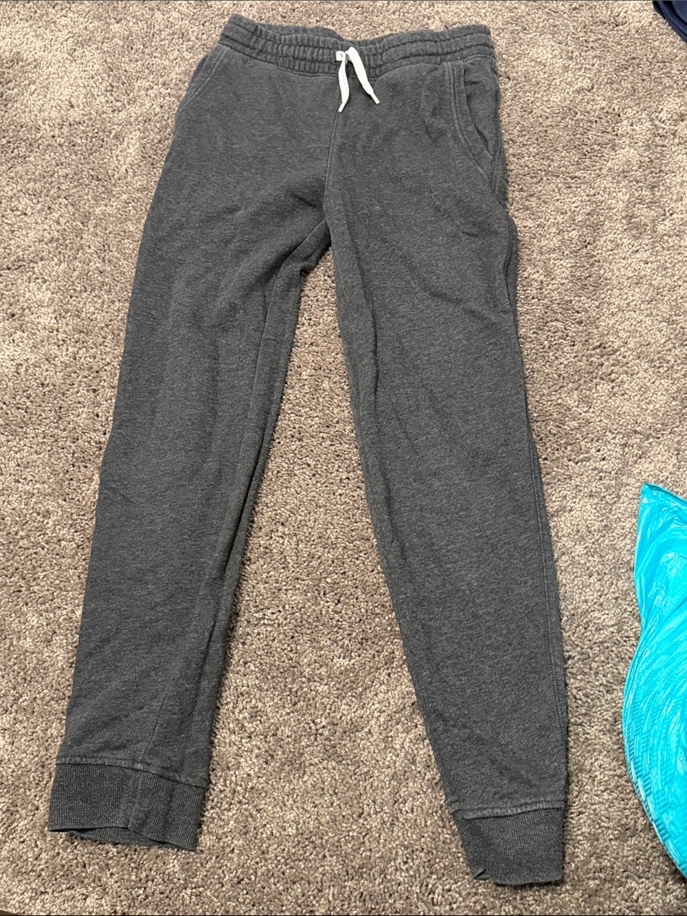 Old Navy Dark Gray Kids Jogger Sweatpants with White Drawstring